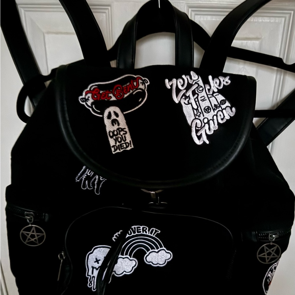 Killstar Black Patchwork Backpack - image 1